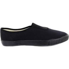 Dek Gusset Black Canvas Plimsolls