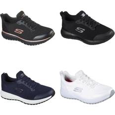 Skechers damen blau Skechers Damen Squad Sr Navy Flat Knit