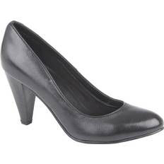 Mod Comfys Heel Plain Leather Court Shoes