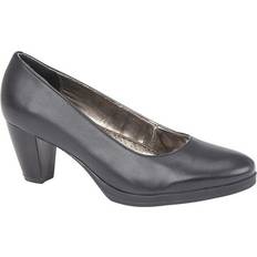 Mod Comfys Plain Leather Heel Court Shoes