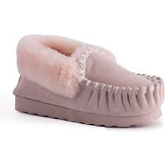 Roze Mocassins AUS WOOLI AUSTRALIA Waterloo Hand Stitched Sheepskin Moccasin - Lichtroze