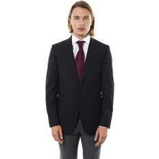 3XL Blazers Uominitaliani Black Wool Blazer IT46