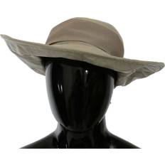 Dolce & Gabbana Beige Accessories Dolce & Gabbana Beige 100% Lamb Leather Wide Brim Panama Hat