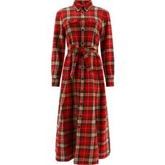 Polo Ralph Lauren Red Dresses Polo Ralph Lauren Plaid Cotton Twill Shirtdress - Red