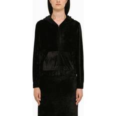 Balenciaga Women Clothing Balenciaga Black Velvet Sweatshirt FR