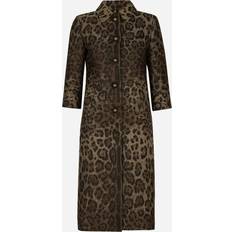 Gold Coats Dolce & Gabbana Single-Breasted Wool Jacquard Coat