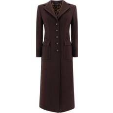 Dolce & Gabbana Long Single Breasted Coat - Brown