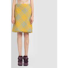 Dame - Gul Nederdele Burberry Uld Kilt Nederdel - Flerfarvet