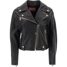 Leather Jackets Diesel L-edme Woman Jacket Black Lambskin