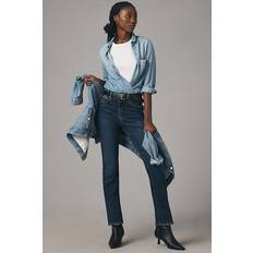 Good American Jeans Good American Legs High-Rise Straight-Leg Jeans Blue