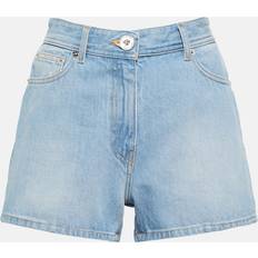 Versace Women Shorts Versace Bedruckte Jeansshorts blau