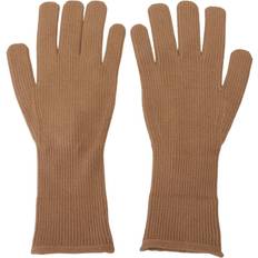 Dolce & Gabbana Gloves Dolce & Gabbana Beige Cashmere Knitted Hands Mitten Mens Gloves