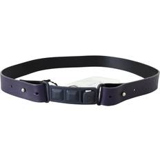 Tilbehør Costume National Black Leather Normal Logo Buckle Waist Belt