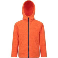 Mountain warehouse Girls Childrens/Kids Snowdonia Microfleece Full Zip Hoodie Orange 11-12Y