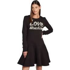 Love Moschino Kläder Love Moschino Black Cotton Dress IT46