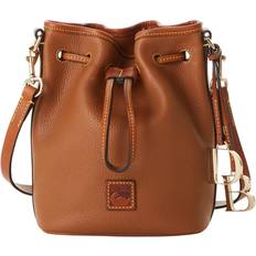 Water Resistant Bucket Bags Dooney & Bourke Pebble Grain Small Drawstring Bag - Brown