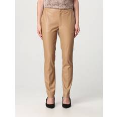 Twinset Imiteret Læderbukser Dame - Beige