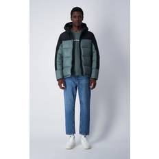 Champion Legacy Outdoor-Colorblock Hooded Jacket Män, Verde BLG/Nero