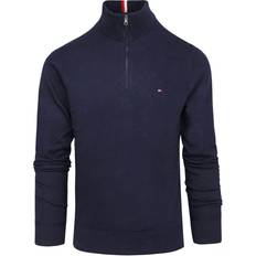 Cashmere Clothing Tommy Hilfiger Cashmere Half Zip Jumper Navy