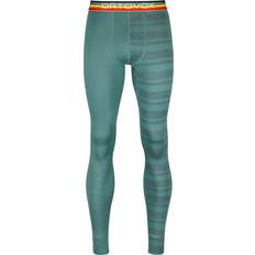 Dame - Turkise Bukser Ortovox Women's 185 Rock'N'Wool Long Pants Merino base layer XL, turquoise