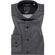 Eterna SLIM FIT Performance Shirt in grey printed