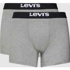 2 pcs Intimo maschile Levi's Men Solid Basic Boxer 007 Middle Male