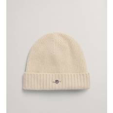 Gant Uld Hovedbeklædning Gant UNISEX. SHIELD WOOL BEANIE Hvid