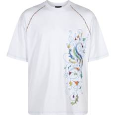 Supreme Women Tops Supreme Coogi Embroidered Motif Cotton T-shirt Unisex - White