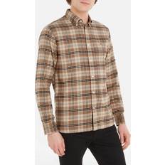 Tommy Hilfiger Grøn Skjorter Tommy Hilfiger BRUSHED TARTAN SHIRT Brun