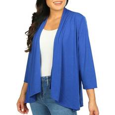 Cardigans NY Collection Womens Rayon Jersey Open Cardigan BLUE