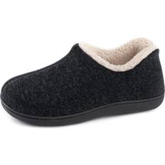 ULTRAIDEAS Hausschuhe Damen Plüsch Slippers Winter Wärme Pantoffeln Bequeme Memory Foam Filzpantoffel Gemischte Baumwolle Non-Slip Gummisohle im Innen- und Außenbereich,Schwarz,38