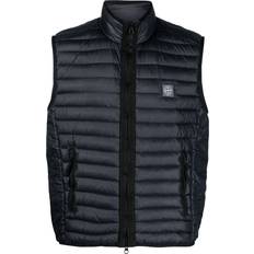 Vests Stone Island Compass-patch padded gilet men Polyamide/Polyamide/Duck Feathers/Polyester Blue