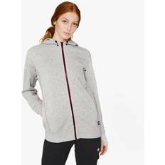 Dickies Women Jumpers Dickies Sweatshirt for Women, Performance Hooded Sweatshirt, Full Front Zip Opening, Heather Grey