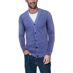 Elastane/Lycra/Spandex - Men Cardigans XRay Men's Rib Knit Cardigan Heather Blue