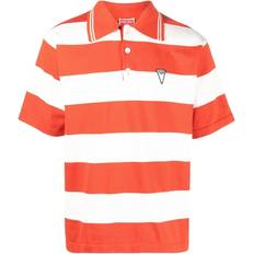 Kenzo Polo Shirts Kenzo logo-print striped polo shirt men Cotton Orange