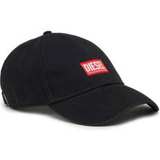 Diesel Men Headgear Diesel logo-patch cotton baseball cap men Cotton Black