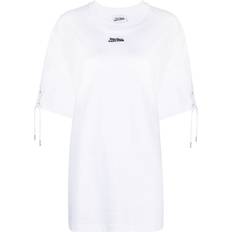 Jean Paul Gaultier JPG-print lace-up T-shirt women Cotton White