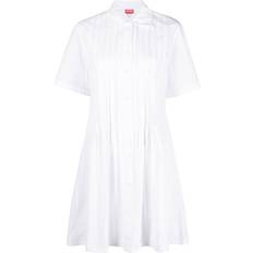 Kenzo Women Dresses Kenzo pintuck short-sleeve dress women Cotton/Cotton White