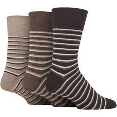 Brown Socks Pair Argyle Patterned and Striped Socks