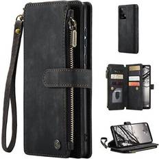 CaseMe Klapphüllen CaseMe C30 Multifunktions Samsung Galaxy A53 5G Wallet Hülle Schwarz