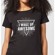 By IWOOT Wake up Awesome Women's T-Shirt Black