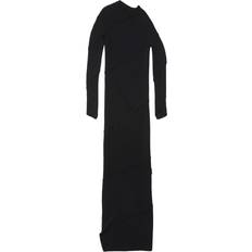 Balenciaga Long Dresses Balenciaga Spiral ribbed-knit maxi dress women Viscose Black