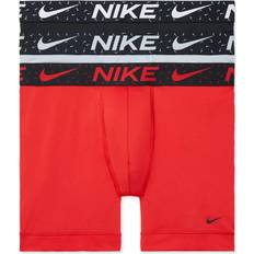 Nike Microfiber Men's Underwear Nike Nike Men's 3-Pack Dri-Fit Essential Micro Boxer Briefs Red Multi Swoosh, M