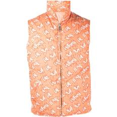 Orange - Unisex Vests ERL reversible logo-print padded gilet unisex Polyester Orange