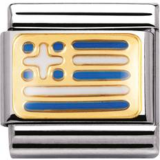 Nomination Armbånd Nomination Charm Flag Greece - Stainless Steel