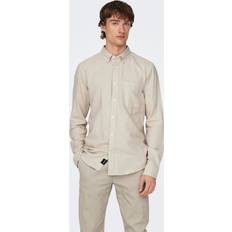 Only & Sons Ropa Only & Sons Gudmun Slim Solid Shirt Beige