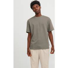 Jack & Jones – Khakifärgad t-shirt oversize-Grön/a