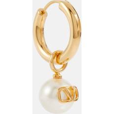 Valentino Earrings Valentino VLogo faux pearl single hoop earring gold One fits all