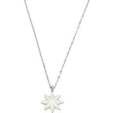 Smykker Skagen Stainless Steel and Mother Of Pearl Danish Star Pendant Necklace, One Colour, Women One Colour