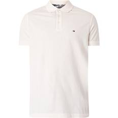 Checkered Polo Shirts Tommy Hilfiger Logo Polo T Shirt White